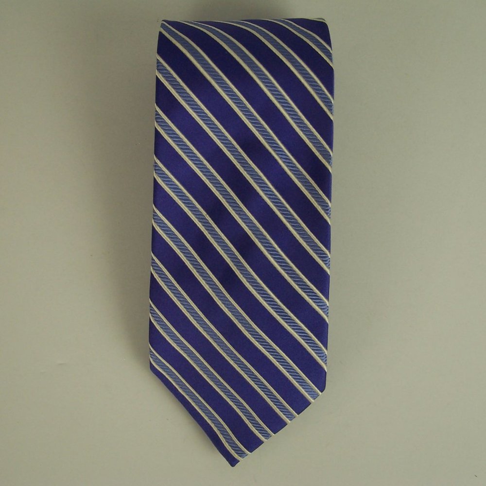 Jhane Barnes Original Fabric Neck Tie Purple Lines